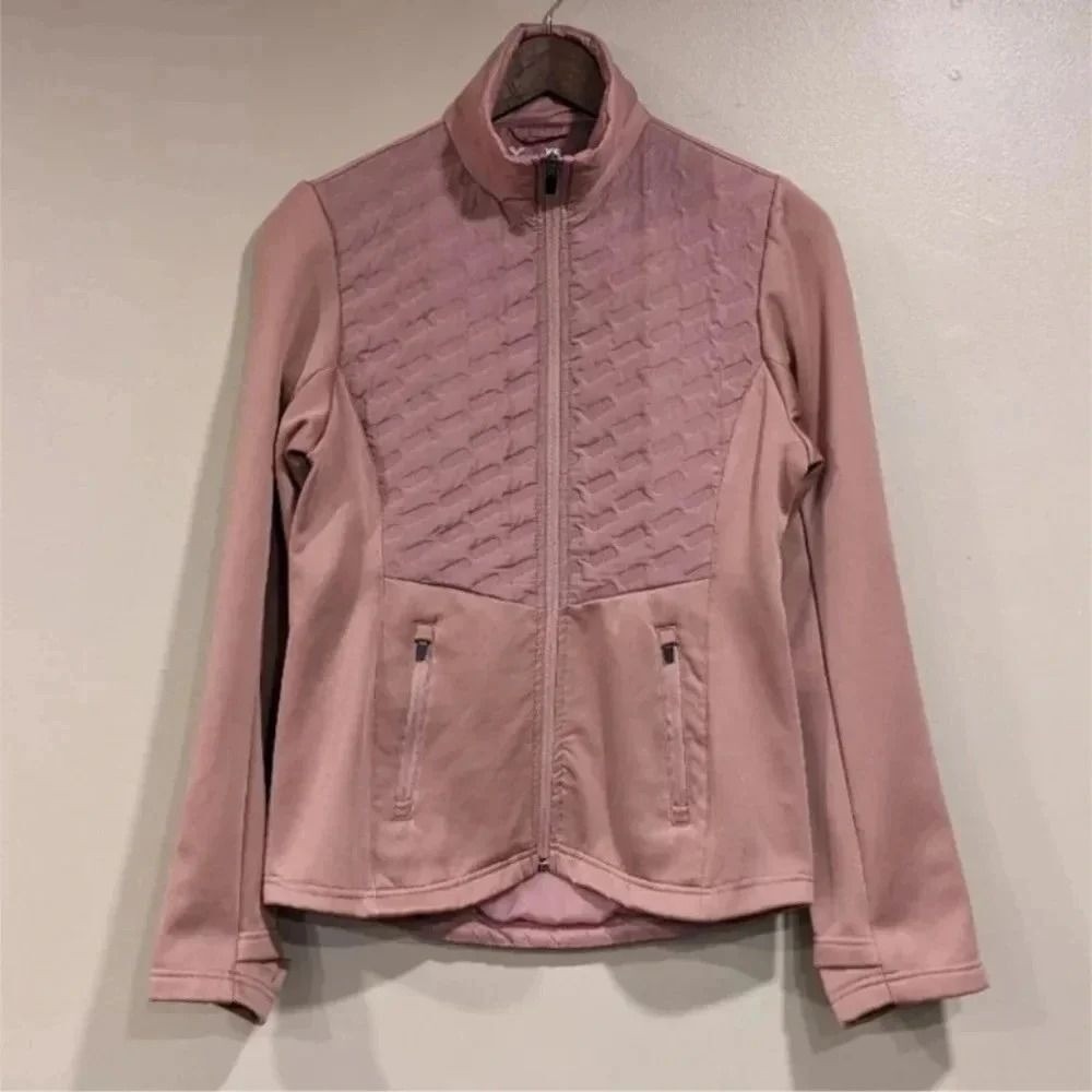 Xersion Quilted Jacket Womens XS Full Zip Light Pink Coat Casual‎ Outdoor Ballet